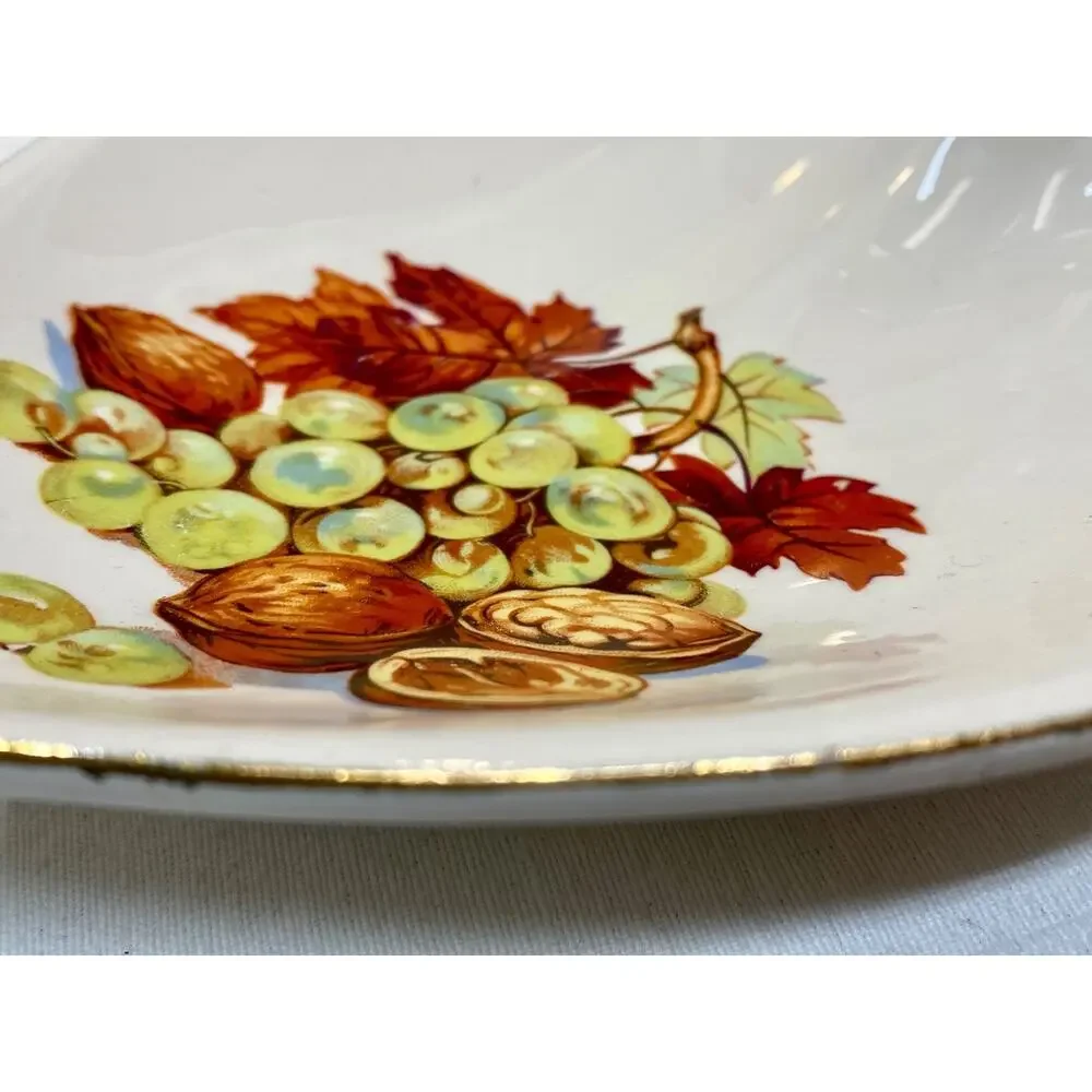 Vintage Nasco Del Coronado 3 Pottery Fruit & Nut Heart Shaped Bowls